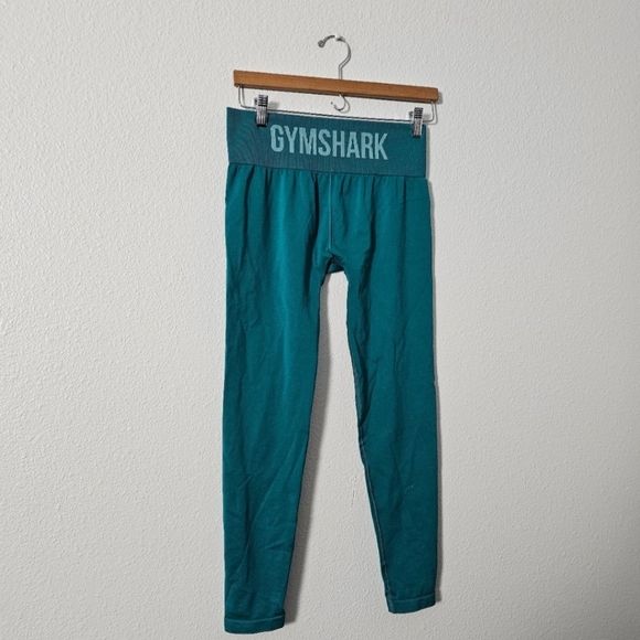 Gymshark Workout Leggings Sz M turquoise green - Picture 3 of 13